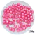 Beads quadrados transparentes de 8x8mm na cor rosa