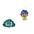 Aplique emborrachado com personagens divertidos, uma menina de cabelo verde e um garoto com cabelo azul, representando emoções alegres e invejosas.