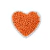 miçangas laranja com strass, destacando a cor vibrante dos produtos.