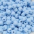 Beads quadrados leitosos azuis de 10x10mm, com furos