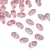 Contas ovais detalhadas transparentes em várias cores, medindo 19x13mm