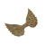 Aplique asas com glitter 3x4cm dourado
