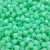 Beads quadrados passantes leitosos na cor verde claro, medindo 8x8mm