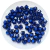 Beads quadrados passantes de 8x8mm na cor azul
