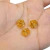  rosas acrílicas transparentes amarelas de 12mm com furo