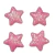Aplique estrela rosa claro