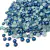 Meia pérola 6mm com furo azul marinho