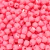 Quadrados passantes de 8x8mm na cor rosa, em embalagem de 250g