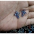 cruz falso strass azul escuro