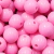 Bolas de plástico rosa, lisas e brilhantes, com 12mm de diâmetro, empilhadas.