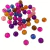 Bolas lisas coloridas com glitter em tons de rosa, roxo, azul, laranja e marrom, tamanho 18mm, para artesanato