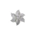 Flor de strass em formato de flor com pedras brilhantes, ideal para decoração de artesanato.