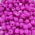 Beads quadrados passantes leitosos na cor rosa, medindo 10x10mm