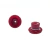 Chapéu de Murano em vidro vermelho, com detalhe em branco, apresentando furos para uso em confecções de artigos religiosos.