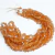 Fio cascalho sintético laranja, utilizado em pedrarias para confeccionar artesanato