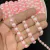 Aljofre Meia Pérola 10mm com 30 metros Rosa