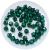 Conjunto de contas quadradas passantes 8x8mm na cor verde