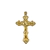 Pendente em forma de cruz com figura de Cristo, dourado, medindo 52x30mm.