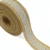 Fita de juta natural com renda, 4 cm de largura e 9,5 m de comprimento, ideal para artesanato e decoração.