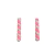 Aplique emborrachado em formato de marshmallow nas cores rosa e branco, ideal para artesanato.