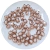 Beads quadrados passantes de 8x8mm em cor transparente com miolo leitoso