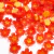 Enfeite flor resina 12mm amarelo com coral