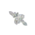 Flor de strass com detalhes brilhantes, ideal para aplicações em artesanato.