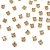 strass para costura com a base dourada