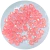 Quadrados passantes transparentes 8x8mm na cor rosa