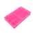 Caixa organizadora retangular grande na cor rosa, com divisões internas para armazenar pedrarias e materiais de artesanato.