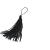 Pingente de seda preto com tassel de 7 cm, ideal para artesanato.
