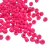 Miçangas tererê cítricas de 10mm em cor rosa, usadas em artesanato e bijuterias.