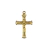 Pendante em forma de cruz com figura de Cristo, dourada, 52x31mm.