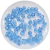 Conjunto de pedrarias quadradas transparentes na cor azul, com dimensões de 8x8mm