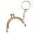 Armação de bolsa porta moedas dourada com argola de chaveiro, medindo 5,5 cm.