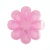 Caixa organizadora em formato de flor com 8 divisórias, na cor rosa.
