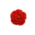 Rosa de resina vermelha com furo, ideal para artesanato, com 28mm de diâmetro.