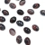 Contas de resina oval roxas mescladas, com formato de 23x17mm