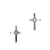 Entremeio cruz de São Bento em metal níquel, ideal para artesanato.