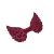 Aplique asas com glitter 3x4cm