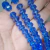 Rondela de cristal azul de 10mm, com 60 peças em um fio