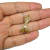 Pingente em formato de cauda de sereia, dourado, medindo 30x16mm