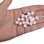 Bola lisa leitosa rosa claro de 10mm para artesanato