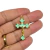 Pingente crucifixo resinado, medindo 38x21mm