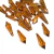 Pingente Acrílico 32x10mm Marrom Transparente 500g