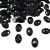 chaton para costura oval 10x14mm preto