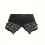 Aplique de gola preta com strass e spikes decorativos para artesanato