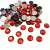 Chaton redondo com furo 14mm vermelho 500 unidades