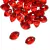 Conta plástica oval 12x17mm vermelho