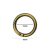 Argola articulada de metal dourado com diâmetro de 1,8 cm, mostrando medidas de 10 mm e 18 mm.